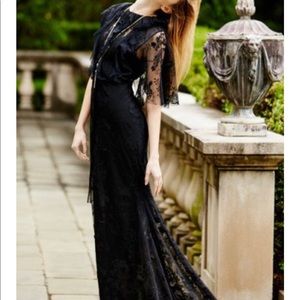 Sachin + Babi Neva Lace Capelet Gown, NWT